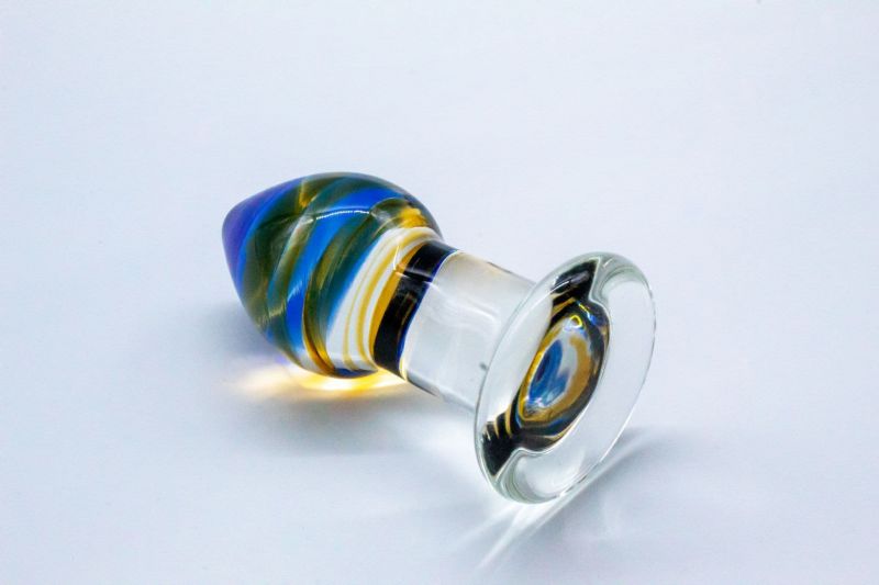 Glass Butt Plug Colored