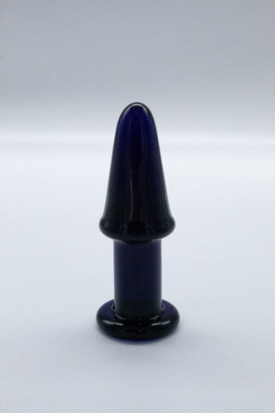 Glass Butt Plug Dark Blue