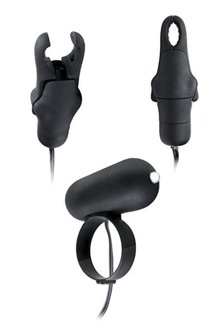 Vibrating cockring and nipple clamps